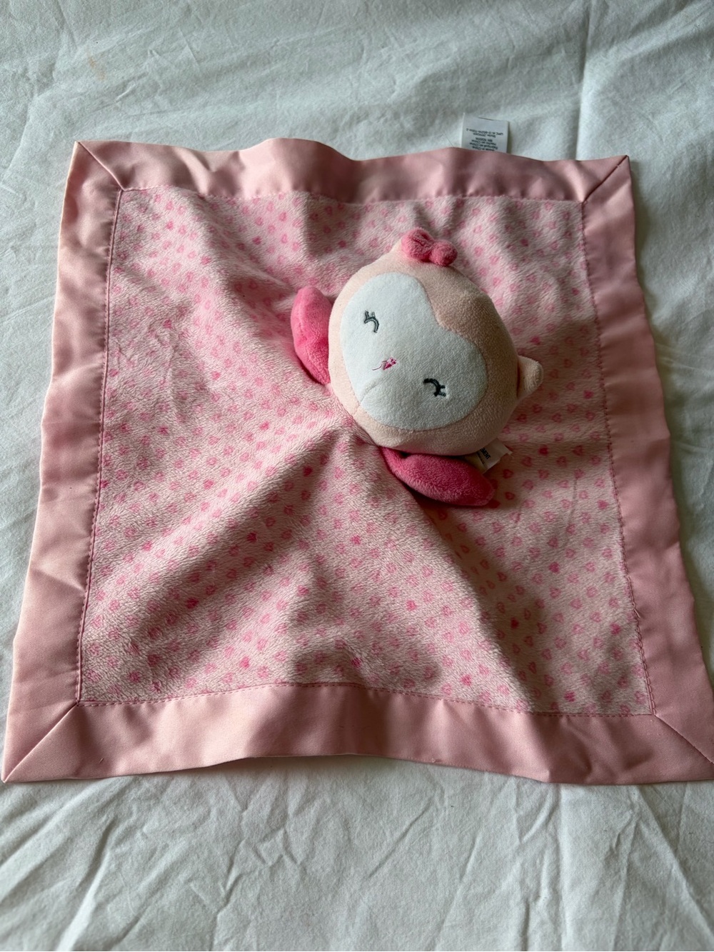 child of mine Pink Plush Lovey Security Blanket